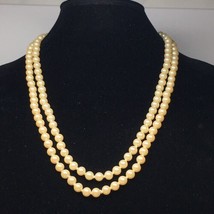 Giuliano Fratti Milan GM Vintage 25&quot; Double Strand Knotted Pearl Bead Ne... - $74.00