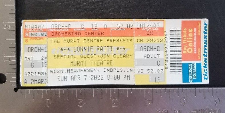BONNIE RAITT / JON CLEARY - VINTAGE ORIG. 2002 UNUSED WHOLE FULL CONCERT... - $15.00