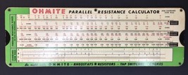 Vintage Ohmite Parallel Resistance Calculator Slide Rule 1949 Ohm&#39;s Law - $14.00