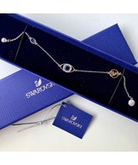 NIB Authentic Swarovski Evil Eye Bangle Bless Bracelet Earrings Set Amet... - £29.47 GBP+