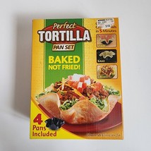 Perfect Tortilla Non Stick Shell Makers Pan Salad Bowl Taco Mold Pans Set of 4 - £7.57 GBP