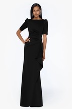 XSCAPE Ruched A-Line Gown Black Size 10 $209 - £87.59 GBP