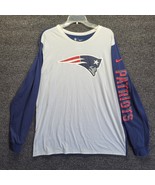 New England Patriots Shirt Mens Sz XL White Blue NFL Long Sleeve Nike Dr... - £17.11 GBP