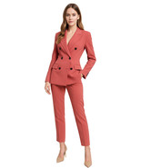 Royal Duchess Kate Double-breasted Blazer &amp; Slim-leg Cropped Trousers 2-... - $2,392.79 MXN