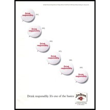 1992 Jim Beam Bourbon Vintage Print Ad Drink Responsibly Buttons Wall Art Photo - £8.46 GBP