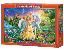 500 Piece Jigsaw Puzzle, Gentleness of Friendship, Fairy-tale scene, A rustic vi - £12.73 GBP