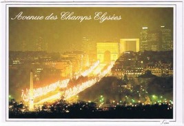 Postcard Avenue des Champs Elysees Paris France - £3.10 GBP