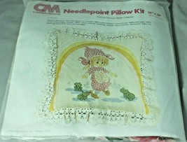 Columbia Minerva Betsey&#39;s Rainbow Needlepoint Pillow Kit 14&quot;x 14&quot; 1978 Retro New - £23.51 GBP