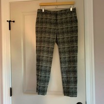 NWOT LELA ROSE Cigarette Leg Gray Plaid Pants SZ 8 - £73.54 GBP