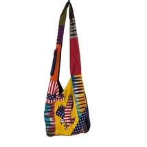 Rising InternationalStars &amp; Stripes Eagle Patchwork Crossbody Bag, BOHO - £12.68 GBP