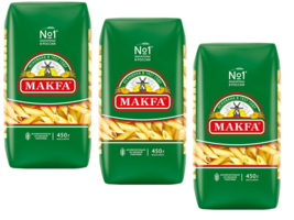 3 PACK x 450G  FEATHER Pasta &amp; Noodles Durum Wheat Makfa Перья МАКФА Russia RF - £7.77 GBP