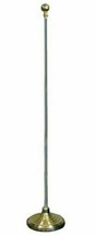 8 Ft Aluminum Telescoping Indoor Flag Pole Gold Ball Top with Gold Base - $84.88