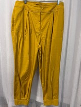 7th Avenue New York &amp; Company Women&#39;s Crop Pants Mustard Size 14 NWOT - £30.86 GBP