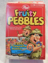 Flintstones 1996 Post Fruity Pebbles Cereal Box Treasure Clue Medallion Premium - £6.45 GBP
