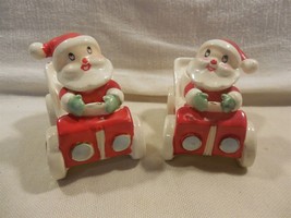 Vtg 1959 Holt Howard Japan Ceramic Christmas Santa Riding in Car Candle ... - $73.95