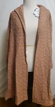 MARLA WYNNE Open Front  Kimono Style Top Jacket Sweater Antique Gold Tex... - $30.81