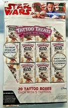 Valentine&#39;s Day Star Wars The Last Jedi Tattoo 20 boxes 5 count Tattoos each - $3.49