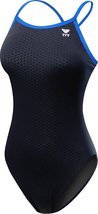 TYR Womens Hexa Diamond fit Swimsuit, Black/Blue, 40 - £33.10 GBP