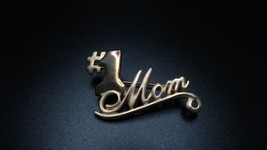 Vintage Gold #1 Mom Brooch Pin Size: 4cmx3.5cm - £9.34 GBP