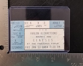 GENESIS / PHIL COLLINS -  JANUARY 13, 1984 CONCERT TICKET STUB - $187.91 MXN