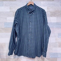 Ralph Lauren Flannel Plaid Shirt Blue Green Plaid Classic Fit Mens XXL 2XL - £27.34 GBP