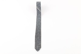 Vtg 50s 60s Rockabilly Distressed Silk Geometric Skinny Neck Tie Dress Tie USA - £15.78 GBP