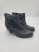 Sam Edelman Ankle Booties Louie 7 1/2M Womens Side Zip Round Toe Tassle Shoes - £21.11 GBP
