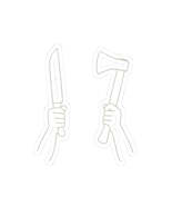 Defiance Warrior Kiss-Cut Stickers - Viral Axe Knife Symbol Decals Pack,... - $48.84 MXN+