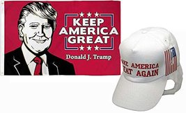 K&#39;s Novelties 3&#39;x5&#39; Donald J Trump Keep America Great &amp; Make America Great White - £13.53 GBP