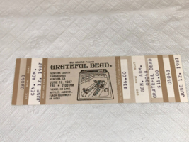 THE GRATEFUL DEAD 1987 UNUSED TICKET VENTURA COUNTY MAIL ORDER Jerry Gar... - $24.99