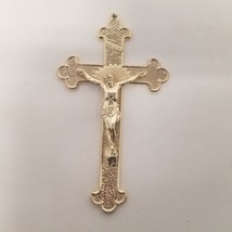 Vintage 6&quot; INRI Crucifix Metal Wall Hanging, Jesus on Cross, Christian D... - £10.23 GBP