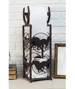 Cast Iron Western Rustic Horse And Horseshoes Toilet Paper Holder Stand ... - $1,177.53 MXN