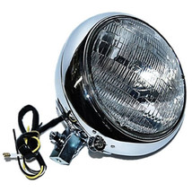 7&quot; Motorcycle Halogen Headlight Housing Headlamp Bulb Bucket Assembly For Harley - £70.97 GBP