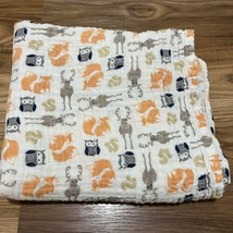 Hudson Baby HB Muslin Swaddle Baby Blanket Forest Animals Fox Deer Owl Cotton - £17.45 GBP