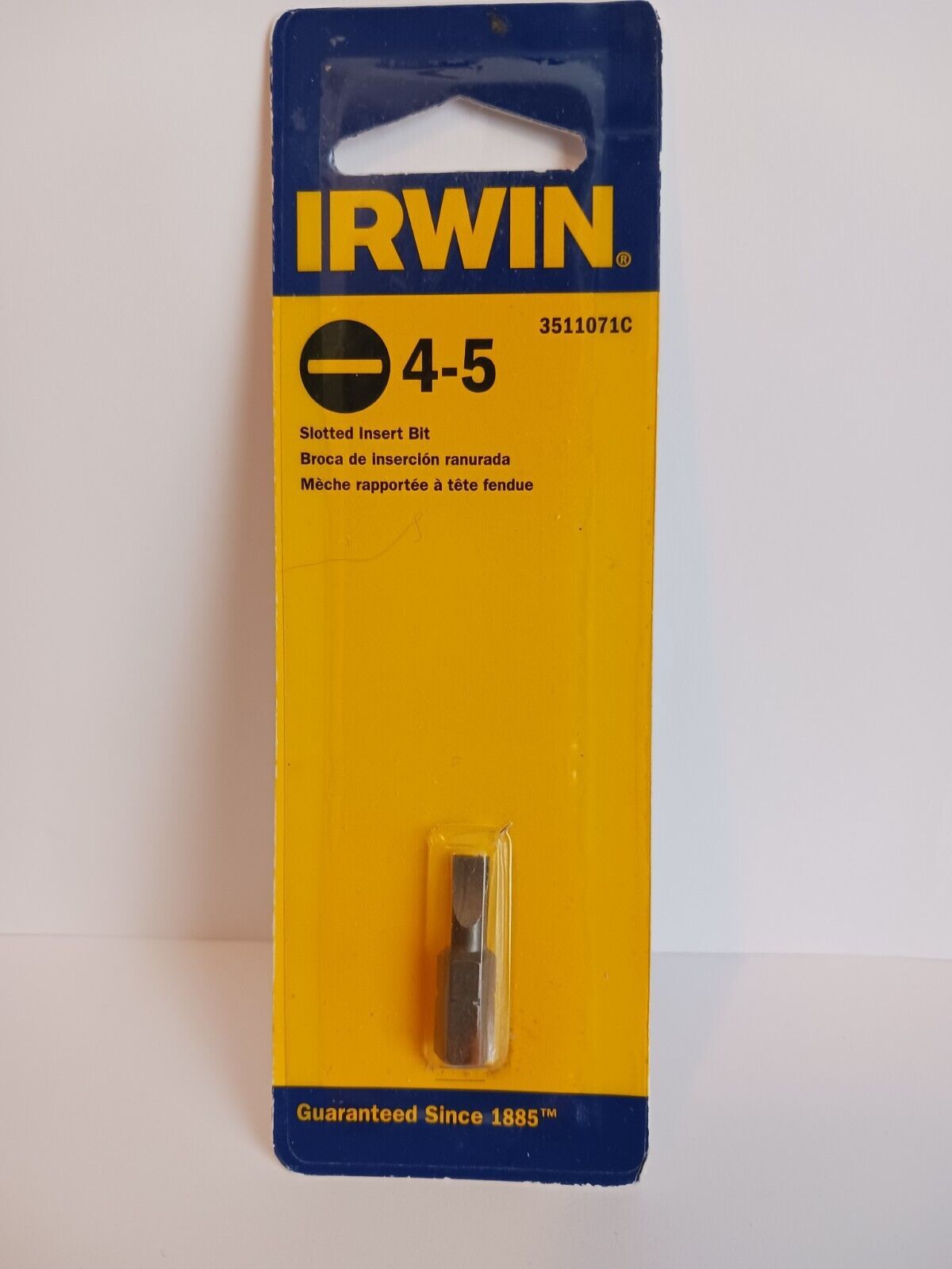 Irwin Tools, 3511071C Insert Bit, 4-5 SL 1&quot;, Fastener Drive, Qty 1 - $4.00