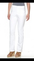 Gloria Vanderbilt Women&#39;s Pants Charlene Ultra Twill Prism White Size 6 X 32 NWT - £28.68 GBP