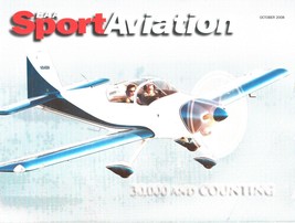 Sport Aviation Magazine-October 2008-128 pages-World&#39;s Fair of Airplanes - $5.00