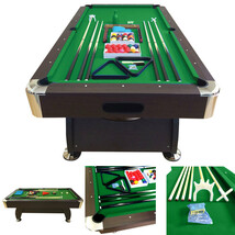 8&#39; Feet Billiard Pool Table Snooker Full Set Accessories Game Vintage Gr... - £1,731.63 GBP