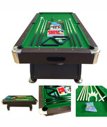 8' Feet Billiard Pool Table Snooker Full Set Accessories Game Vintage Green 8FT - $2,169.00