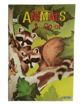 Racoons Big Little Book Animals To Color Saalfield Art Craft 177 Vintage Unused - £10.43 GBP