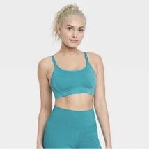 Women&#39;s High Support Seamless Bonded Bra - All in Motion Turquoise Blue Large. N - £11.98 GBP
