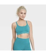 Women&#39;s High Support Seamless Bonded Bra - All in Motion Turquoise Blue ... - £11.78 GBP