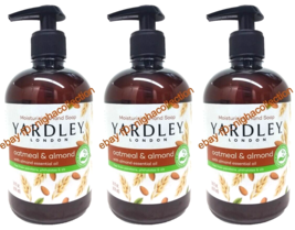 Lot 3 - 14 Oz Ea Yardley Oatmeal And Almond Liquid Hand Soap Bottles - £27.82 GBP