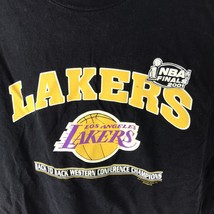 Vtg 2001 Los Angeles Lakers Back to Back Conference Champions T Shirt XL grunge - £23.32 GBP