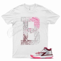 White BLESSED T Shirt for J1 Zion 1 Marion Metallic Burgundy Pink One - £20.49 GBP+