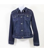 Wrangler Jacket Denim Dark Wash Jean Jacket Women&#39;s Medium - $27.71