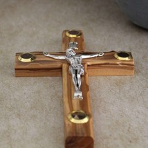 6&quot; Wooden Christian Crucifix Cross From Holy Land Jerusalem, Handcrafted... - £27.49 GBP