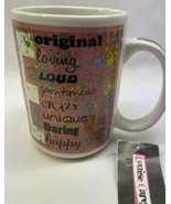 Louise Carey Stoneware Coffee Mug Be Original Be Loving Loud Crazy Unique - $13.37 CAD