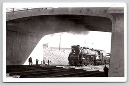 Canadian National Steam Locomotive 6153 RPPC Photographers on Track Postcard C29 - £7.82 GBP