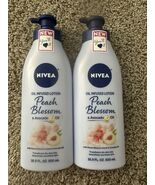 2 Bottles Nivea Peach Blossom Oil Infused Lotion Avocado For Dry Skin 16... - $363.58 MXN